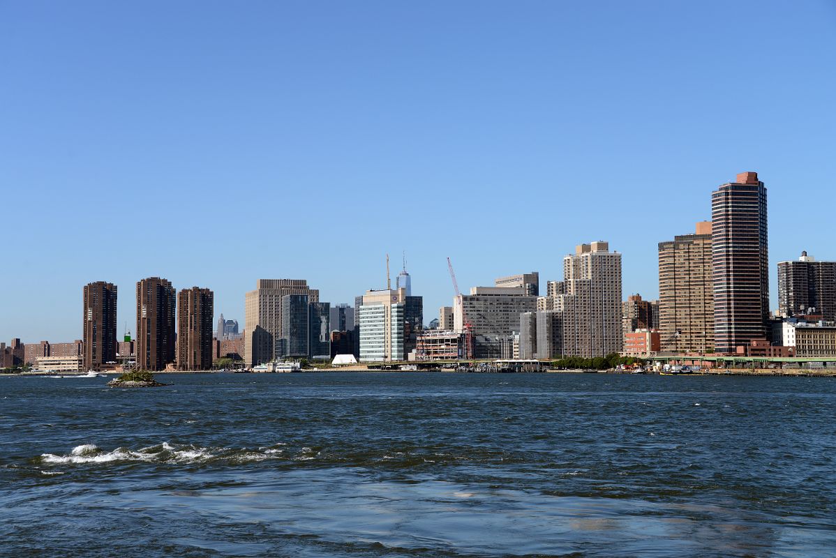 46 New York City Roosevelt Island Franklin D Roosevelt Four Freedoms Park View Of The East River With U Thant Belmont Island, Waterside Plaza, Alexandria Center, NYU Medical Center, The Horizon